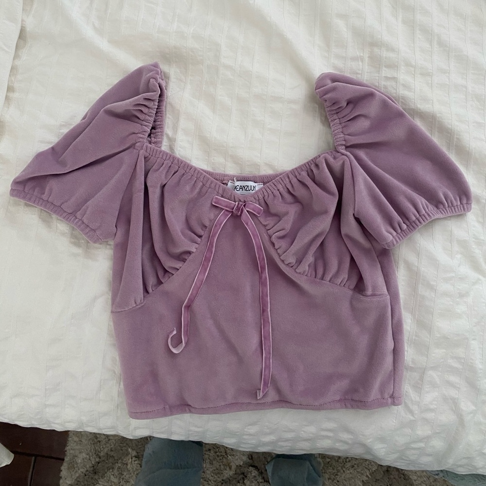 Velvety purple top